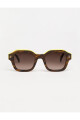 Lentes Tiwi Carole Acetate Stripe Brown/lime Topline With Blue L