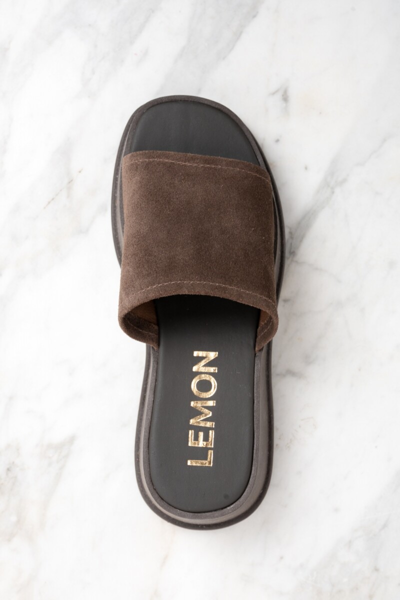 Zueco Gamuza Chocolate