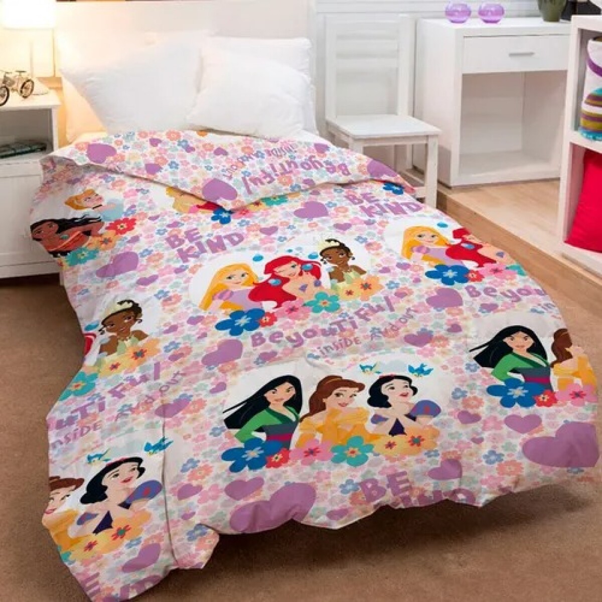 Acolchado 1 Plaza Disney PRINESAS – Abrigo, suavidad y diversión 