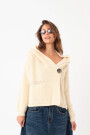 CARDIGAN CON CAPUCHA Natural