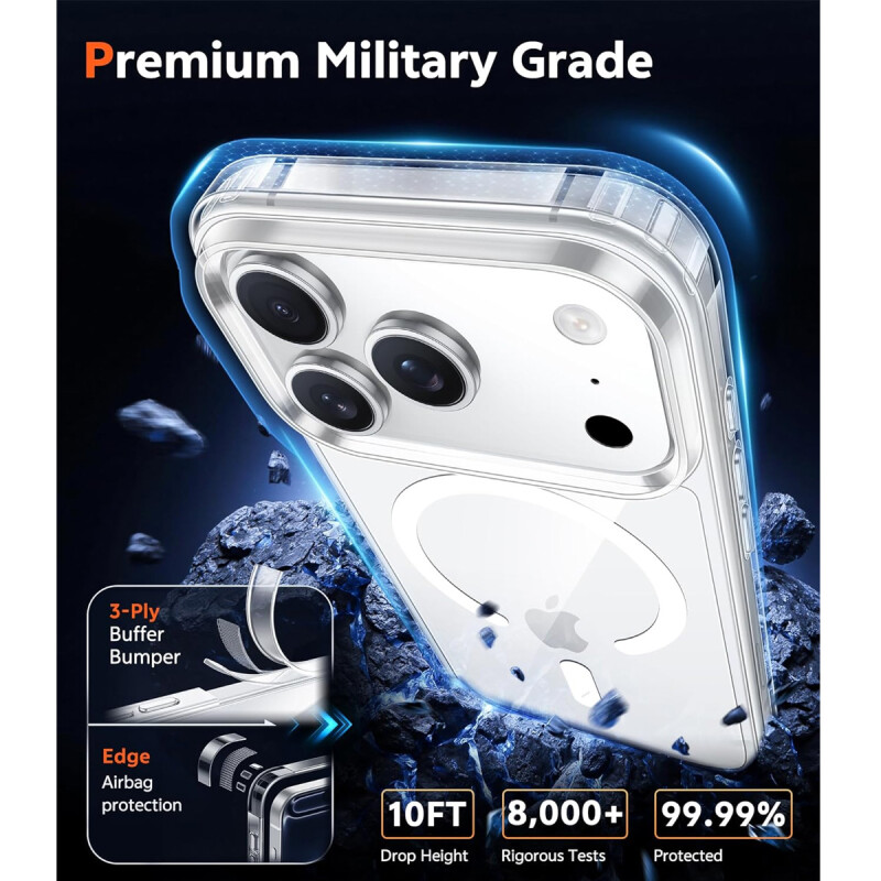 Estuche TPU Para IPhone 17 Pro Transparente Magsafe Estuche TPU Para IPhone 17 Pro Transparente Magsafe