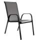 Silla de exterior Textilina Sling de acero gris Silla de exterior Textilina Sling de acero gris