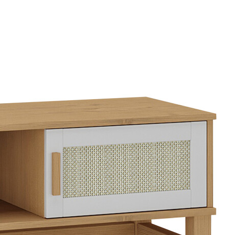 Rack para tv - Madera maciza con ratan Rack para tv - Madera maciza con ratan