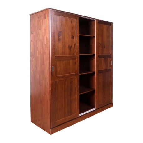 PLACARD CORREDIZO 3 PUERTAS MADERA MARRON AGATA