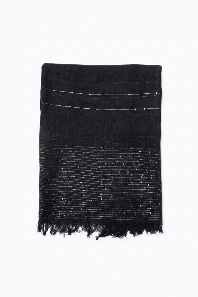 Pashmina brillos negro