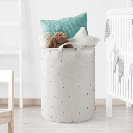 Cesto P/Ropa Tela Canvas D40X55Cm 70L Blanco