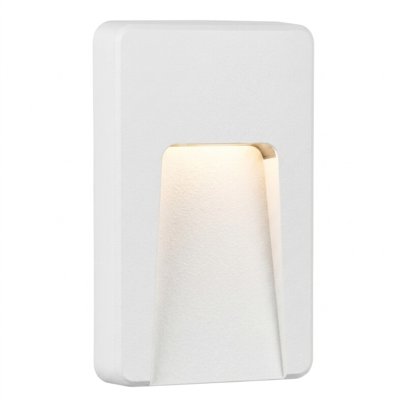 ARTEFACTO EXTERIOR DE PARED RECTANGULAR MOREIRA 3W Luminaria De Exterior De Pared Rectangular Moreira 3W Blanco