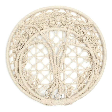 Hamaca Sillón Colgante Circular Macramé Algodón Beige
