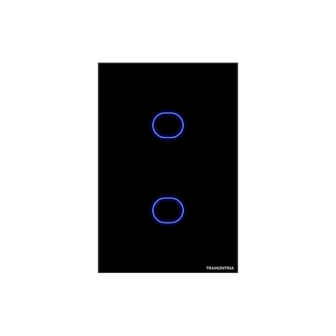 Plaqueta inteligente WIFI touch 2 canales negro TE3912