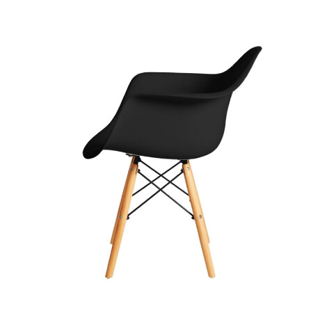 SILLA DE COMEDOR EAMES CON APOYABRAZO Silla Eames Negra con Posabrazos