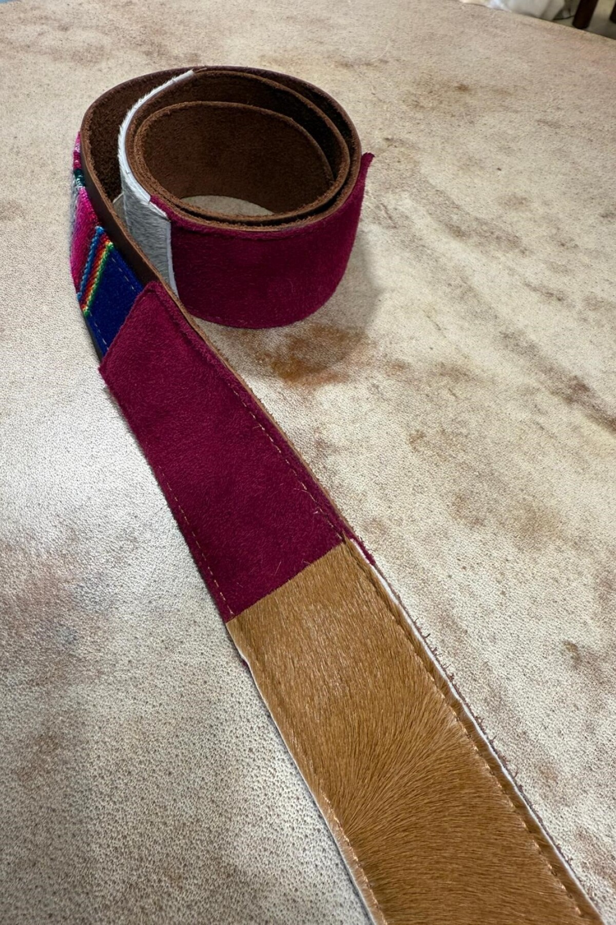 Handcrafted Belt Magenta