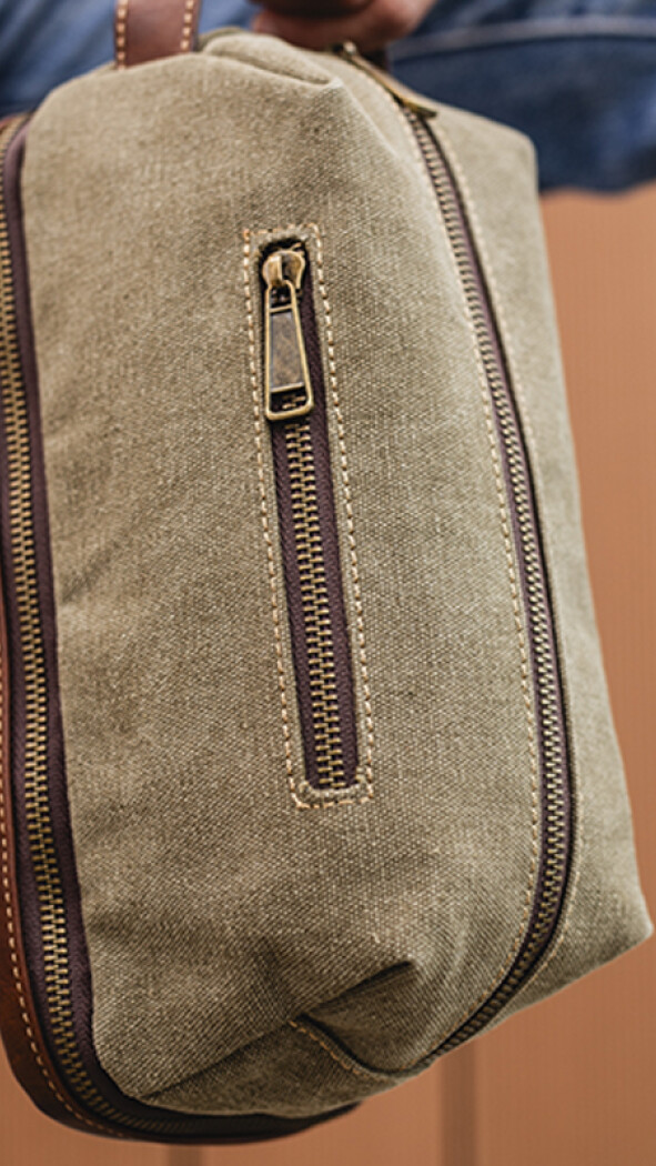 NECESER NERO CANVAS VERDE