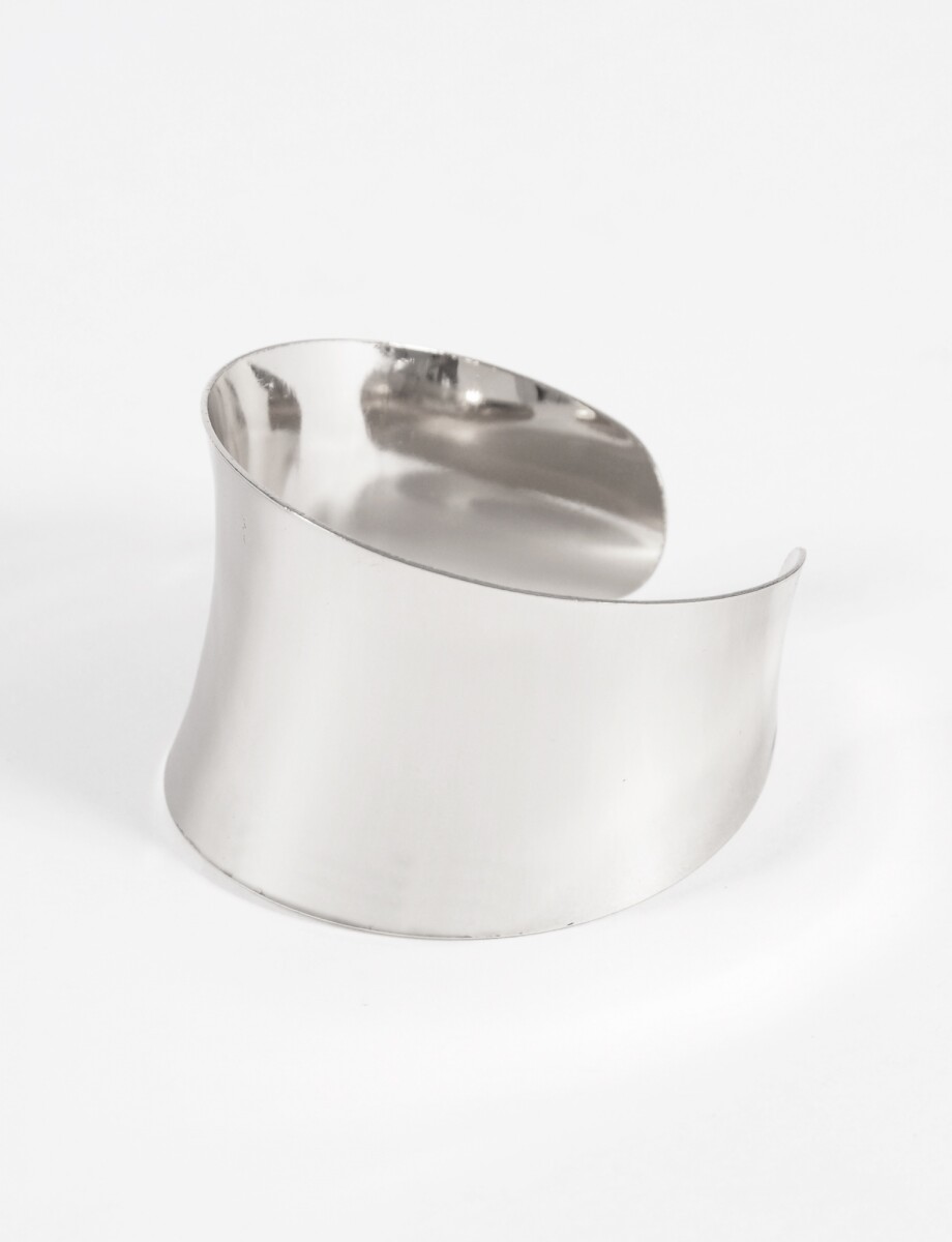 Pulsera cuff texture - plateado 