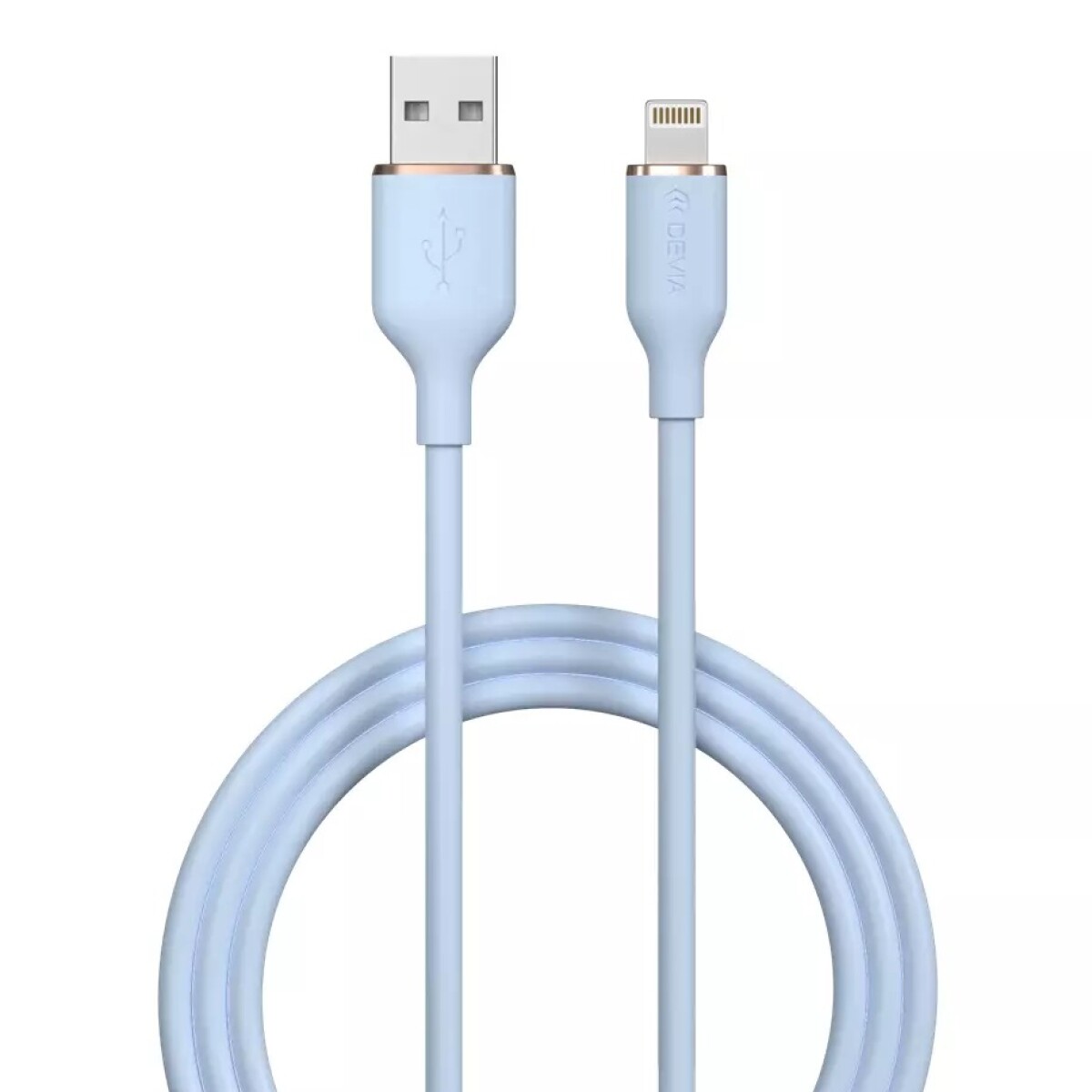 CABLE USB-A A LIGHTNING SILICONE 2.4A 1.2M JELLY SERIES Blue