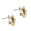 Caravanas Tres aros de tres tonos de oro 18k con cierre Clip Caravanas Tres aros de tres tonos de oro 18k con cierre Clip