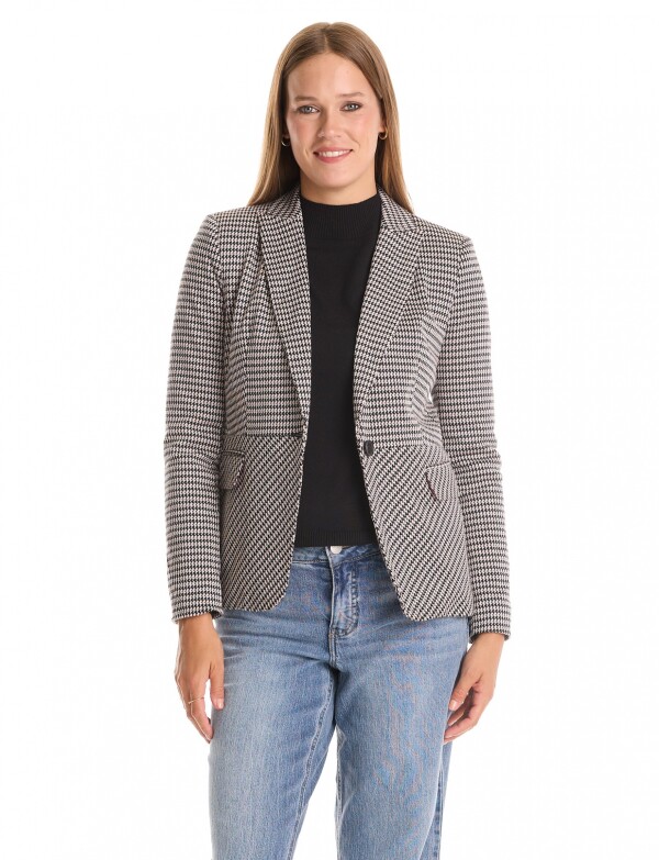 Blazer Jacquard MULTI/NEGRO