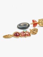 Pendientes Asimétricos Con Piedras multicolor
