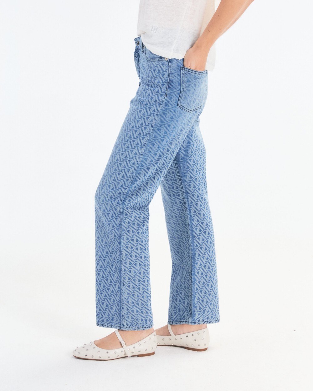Denim Straight Monogram Azul