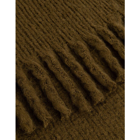 Bufanda Con Flecos Verde Kaki