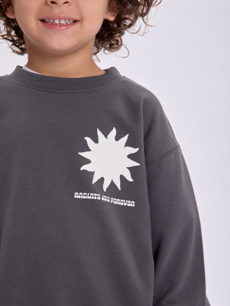 Buzo deportivo estampado Gris
