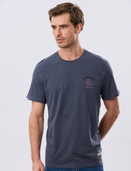 REMERA ESTAMPADA DE ALGODÓN Denim