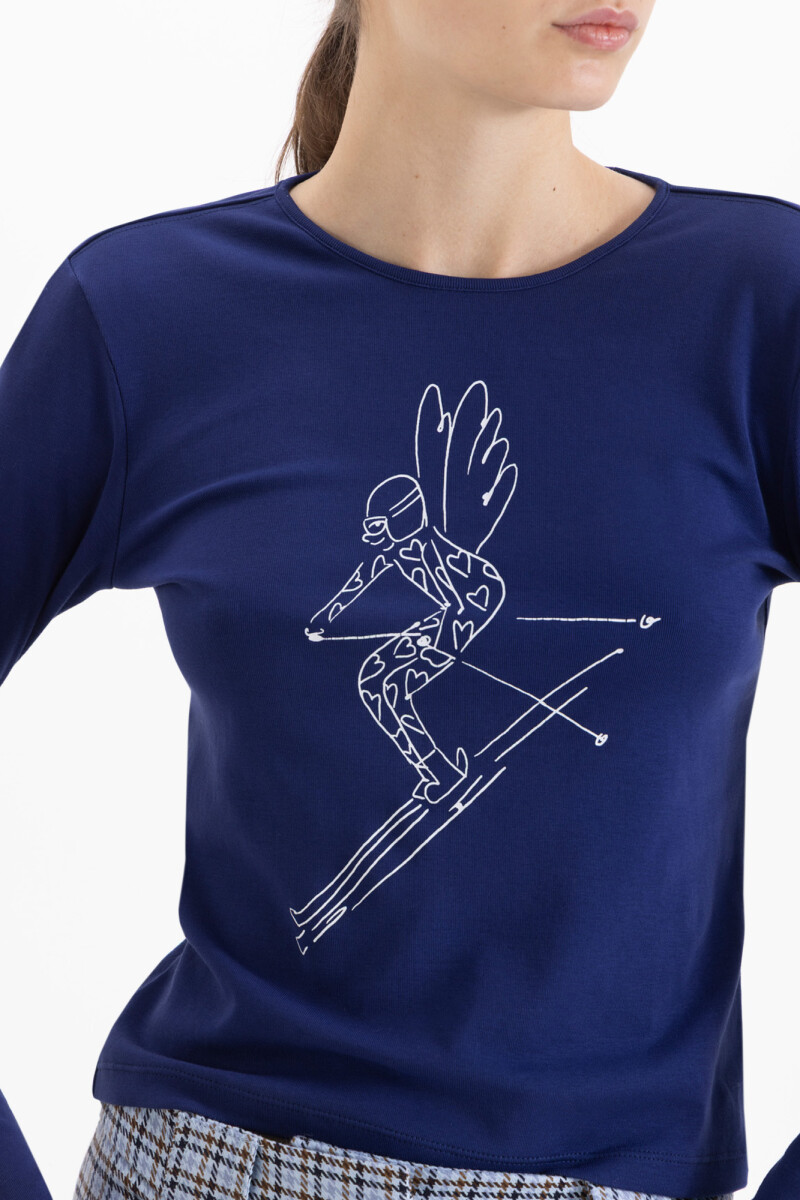 REMERA SKI Azul