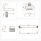 SET DE ACCESORIOS METAL SIGNATURE GRIS BRUSHED NICKEL BRILLO GRIS-BRUSHED NICKEL