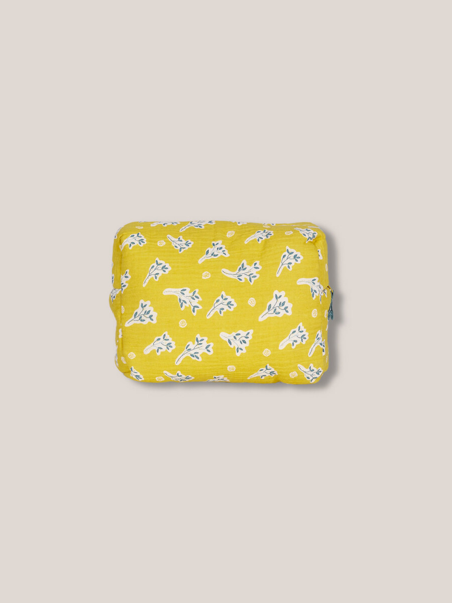 Neceser Estampado Amarillo Oscuro