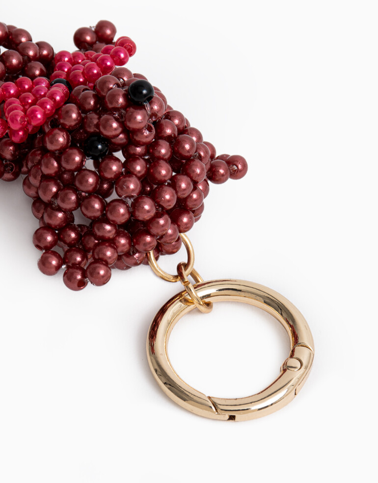 Llavero Piedra Llavero Y Bag Charm Osito Beads - Combinacion Bicolor