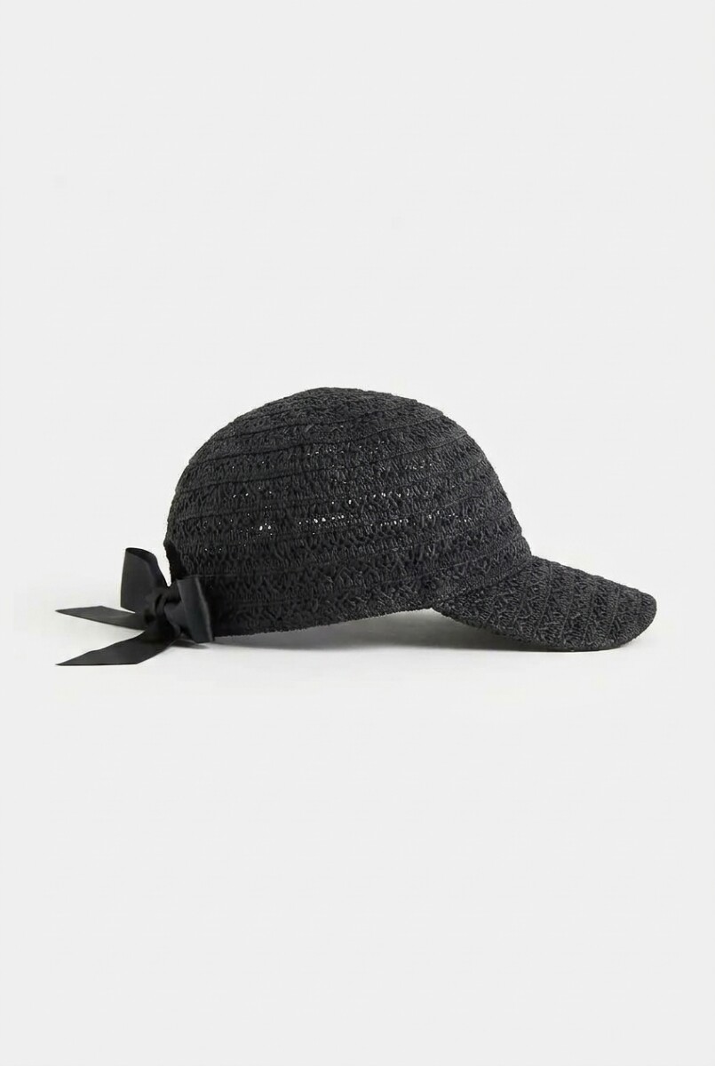 Cap rafia - negro 