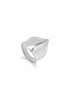 ANILLO DE ALEACIÓN DE METALES BAÑADO EN PLATA DE LEY FORMA MANTARRAYA Anillo