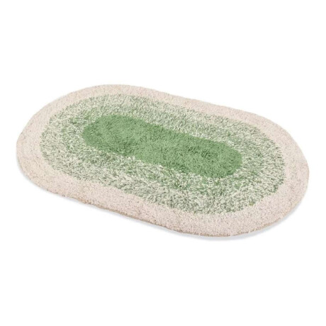 Alfombra Baño Ovalada 100% Algodón 40x60 Verde