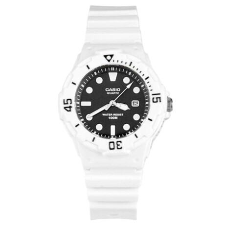 Reloj análogo Casio resistente al agua Blanco/Negro