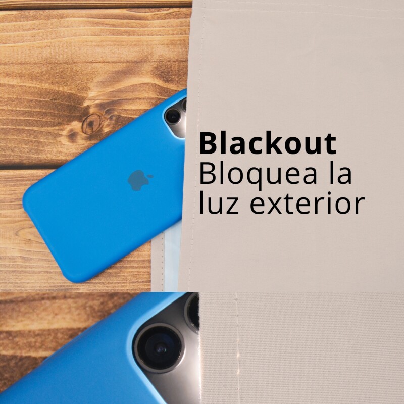 Cortina 100% Blackout set 4 paños 135 x 220 BEIGE