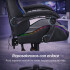 Silla Gamer Con Luces Led Rgb Ergonómica Y Reclinable 120kg GRIS