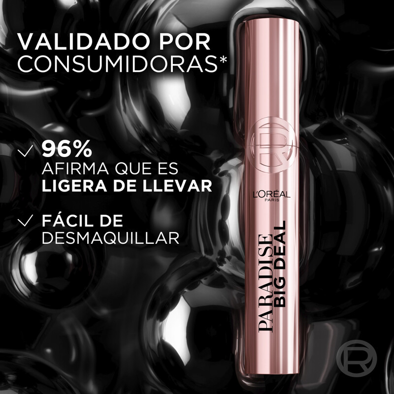 Mascara de Pestañas Loreal Paradise Big Deal 10ml Blackest Black WSH