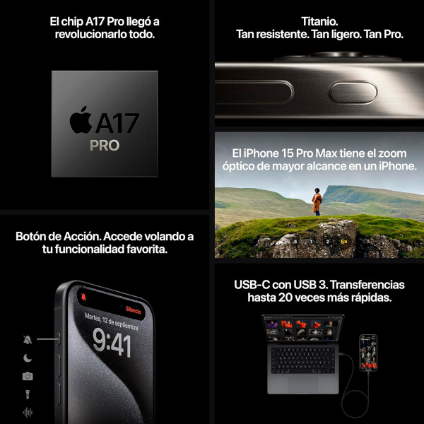 Iphone 15 Pro Max 8/256 Gb 5g NEGRO