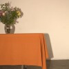 Mantel liso redondo algodón 180cm marrón