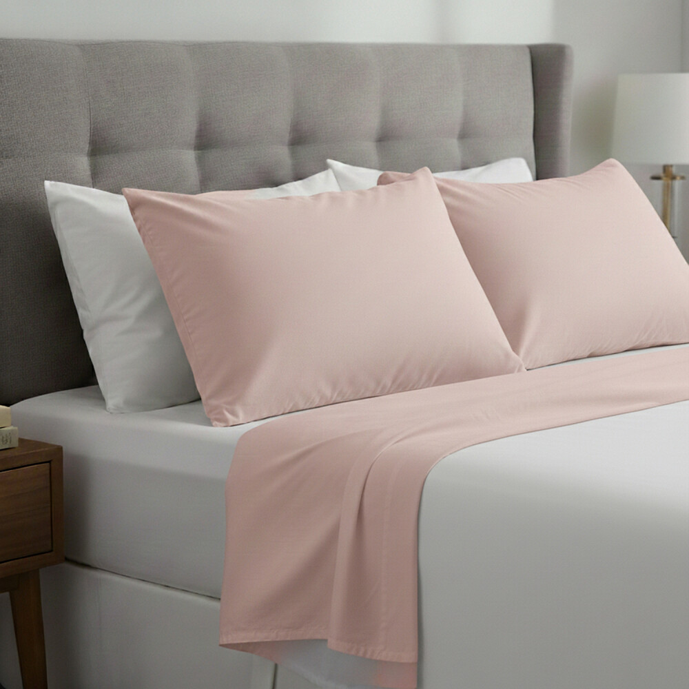 Funda de Almohada 200 Hilos - 100% Algodón - Pilar Rosa