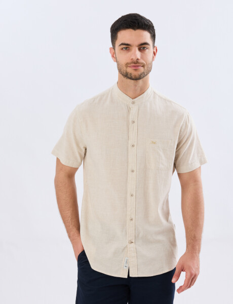 CAMISA DE LINO CUELLO MAO Arena
