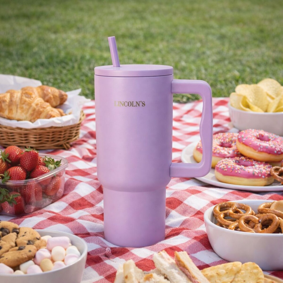 Vaso termico Acero Inox. 890ml Lincolns - Lila 