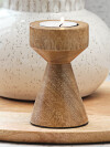 Portavelas JOHAN Ø6xA10cm madera Portavelas JOHAN Ø6xA10cm madera