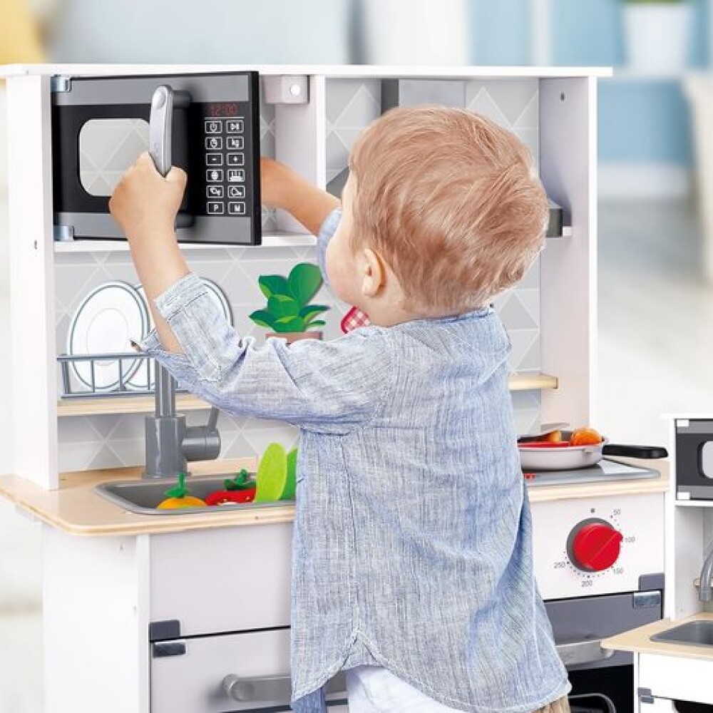 Cocina madera con Luz y Sonido y extractor Hape Cocina madera con Luz y Sonido y extractor Hape