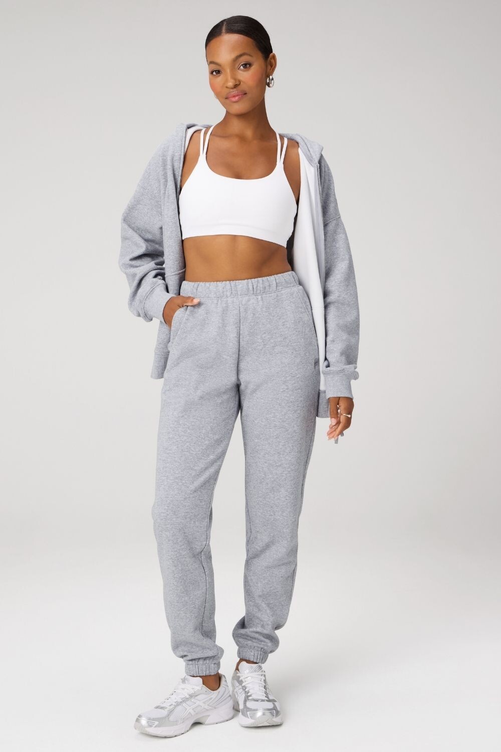Cozy Fleece Go-To Sweatpant-Short Classic Grey Heather