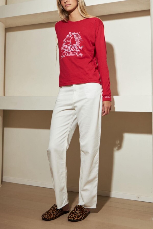 Remera Horse Roja