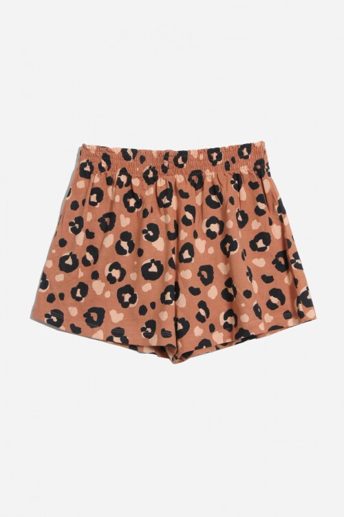 Short animal print TOSTADO