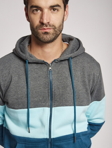 Campera felpa azul