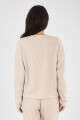 Remera rib grueso beige Beige