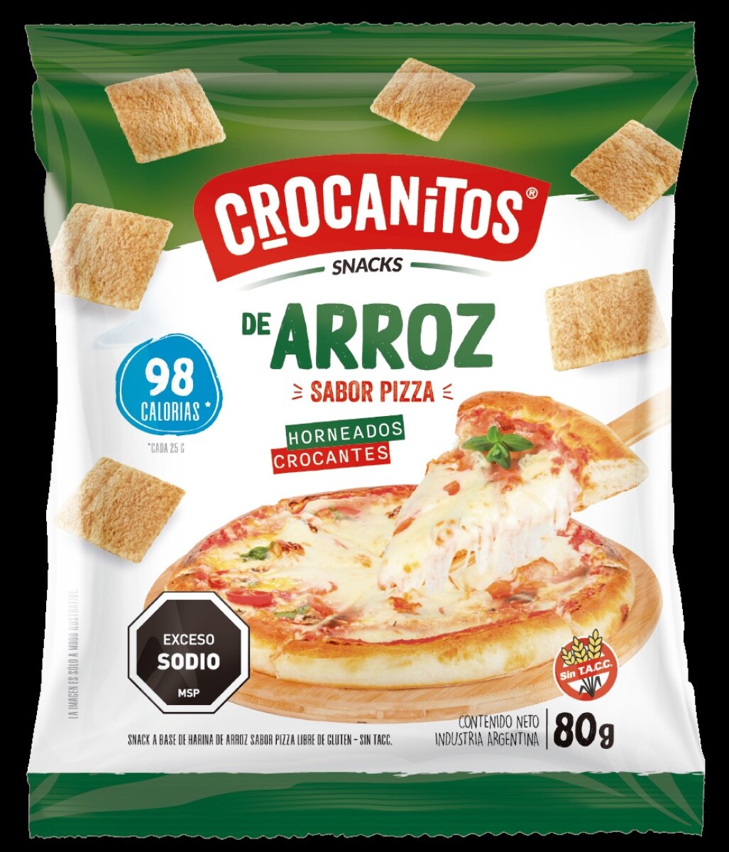 SNACK ARROZ CROCANTITOS 80G PIZZA 