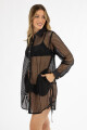 Camisola amaranta net Negro